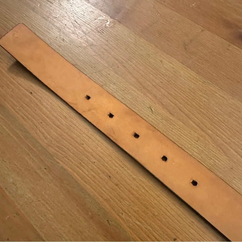 Women's Frank & Daniel Vintage Leather Belt brown shimmery iridescent size 75/30
